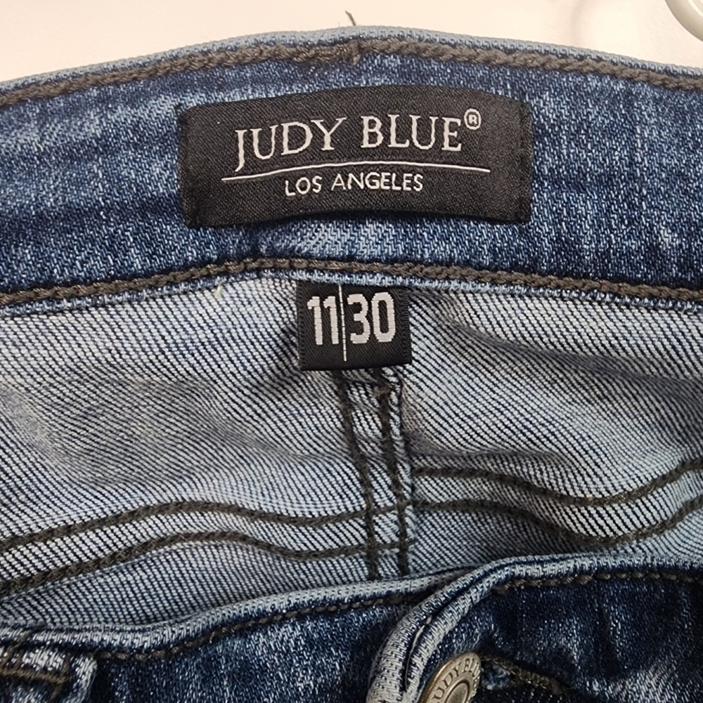 Judy Blue Bootcut Stretch Denim Jeans Distressed Size 11/30 - Picture 2 of 10